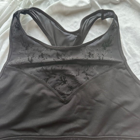 Betsy Johnson Performance Black & Mesh Racerback Sports Bra - Picture 4 of 8